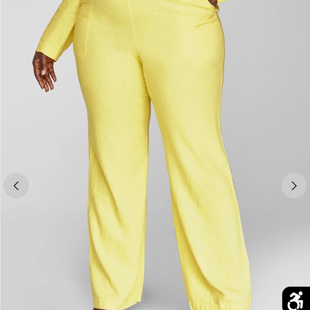 Fashion to Figure Yellow Wide Leg Pant